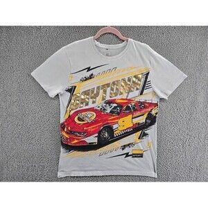 South Pole Shirt Mens Large White 91 Racing Team Daytona NASCAR Y2K Graphic Tee